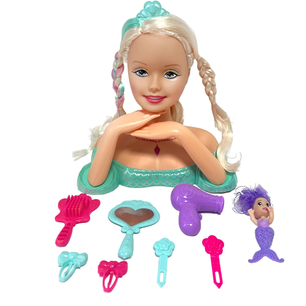 Mermaid Styling Head ToyMulticolour Image 1