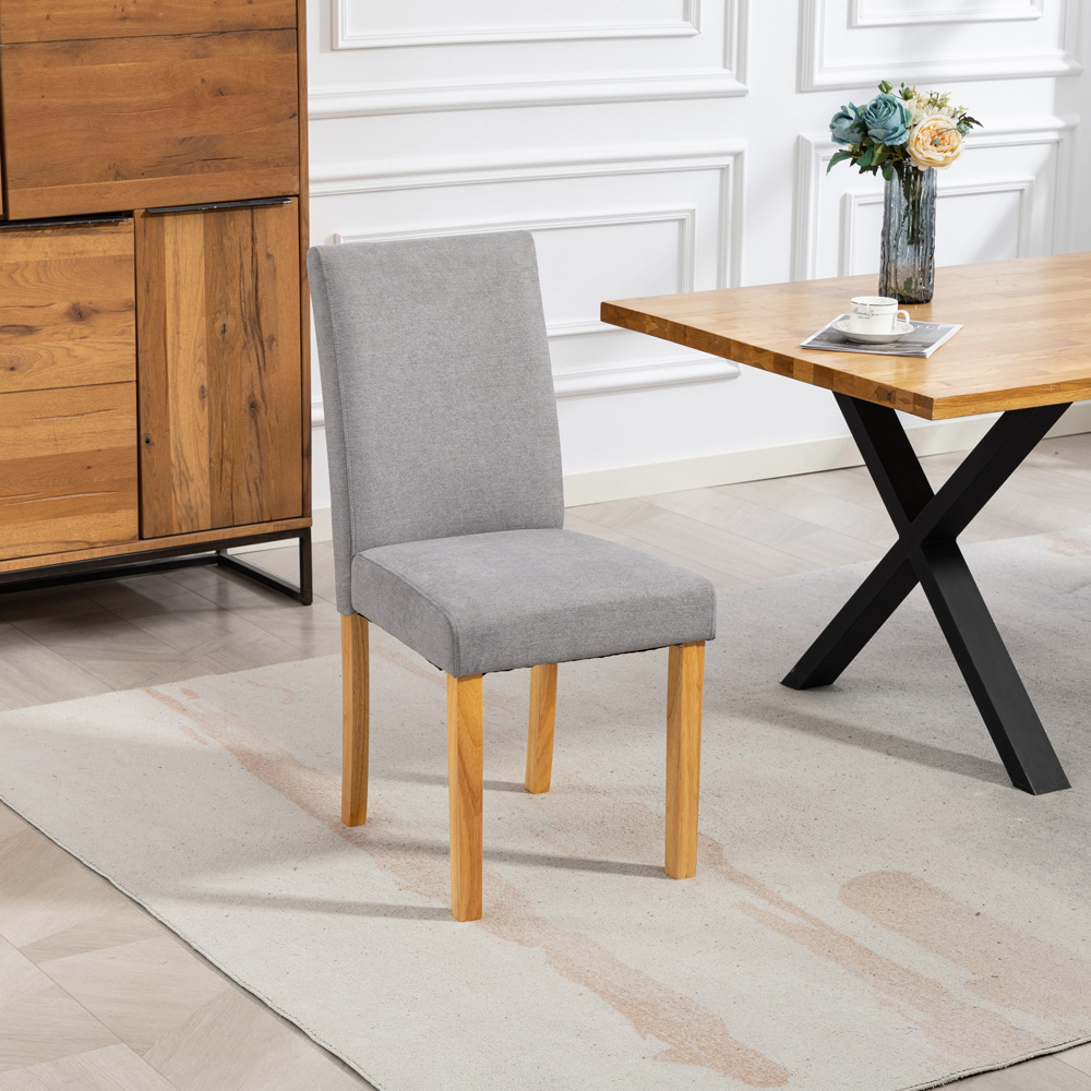 Artemis Home Almont Set of 2 Grey High Back Dining Chairs Image 7