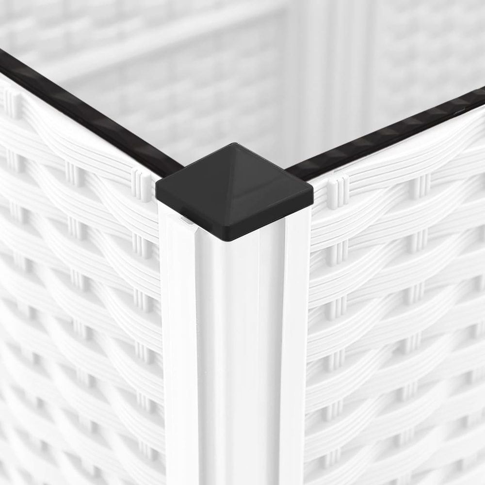 vidaXL White Polypropylene Garden Planter with Trellis 121.5 x 40 x 80cm Image 6