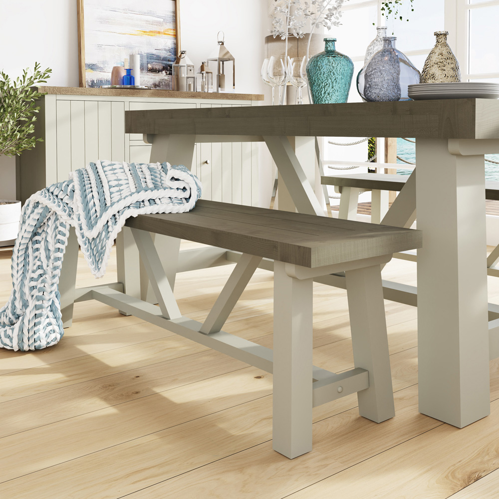 FWStyle Purbeck Truffle Dining Bench 140cm Image 6