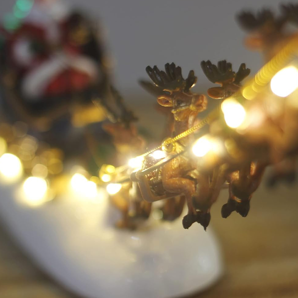 Marco Paul Warm White LED Santa Riding Sleigh Decoration Ornament Image 4