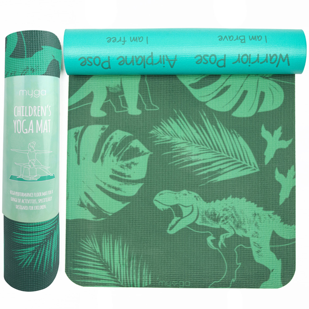 Myga Jurassic Jungle Kids Printed Yoga Mat Image 2