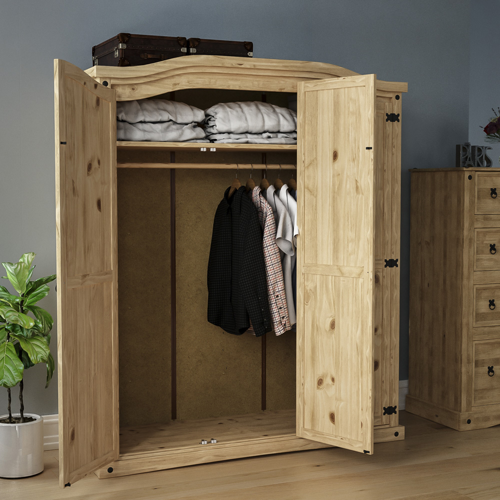 Vida Designs Corona 3 Door Natural Wardrobe Image 4