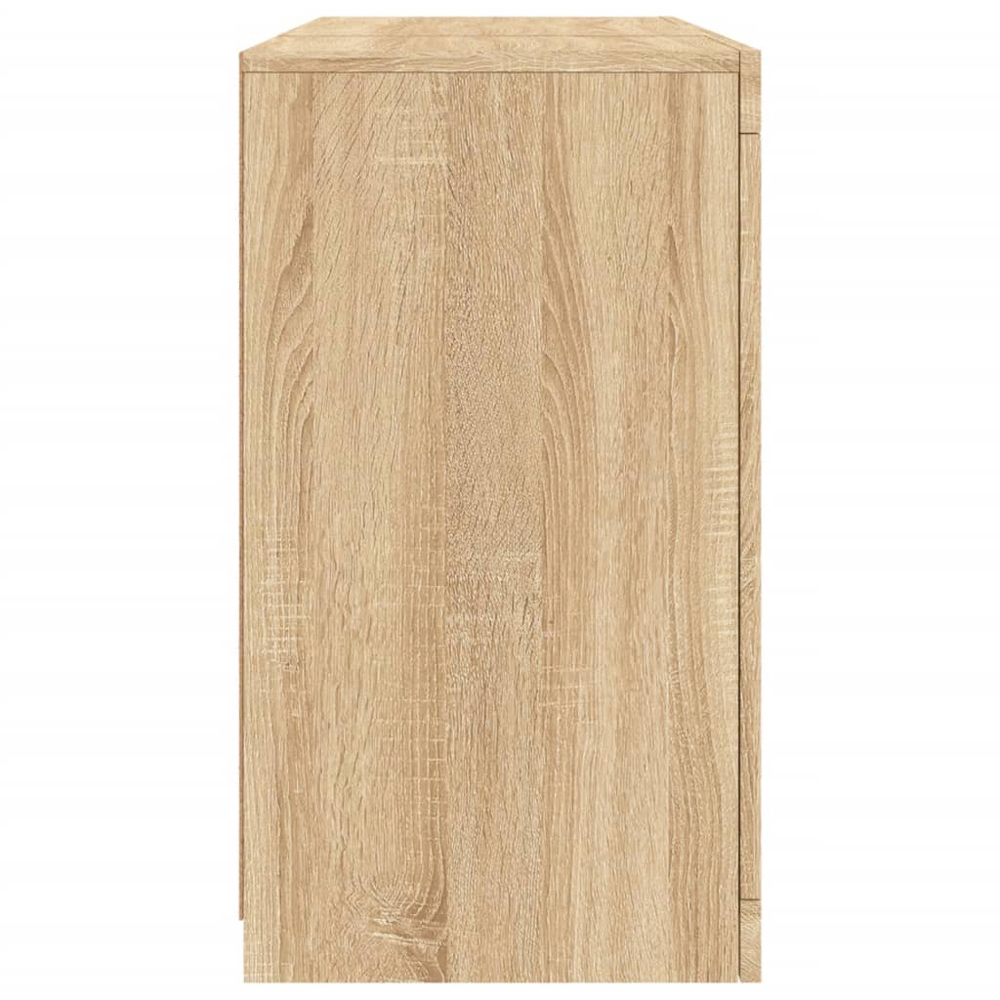 vidaXL 2 Door 8 Shelf Sonoma Oak Sideboard with LED Lights Image 7