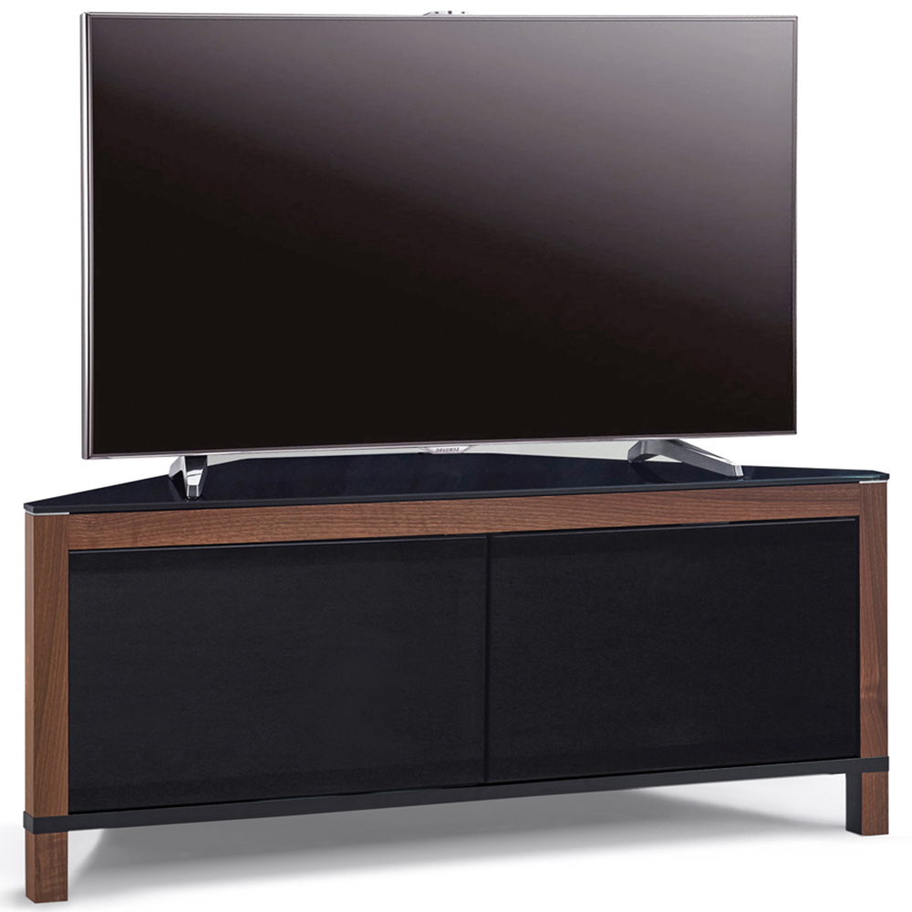 MDA Designs Volans 2 Door Black and Walnut TV Cabinet Image 2