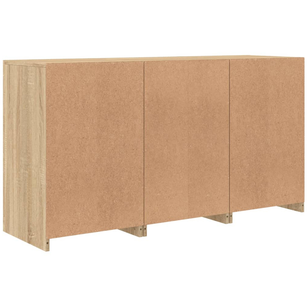 vidaXL 3 Door 6 Shelf Sonoma Oak Wide Sideboard Image 8