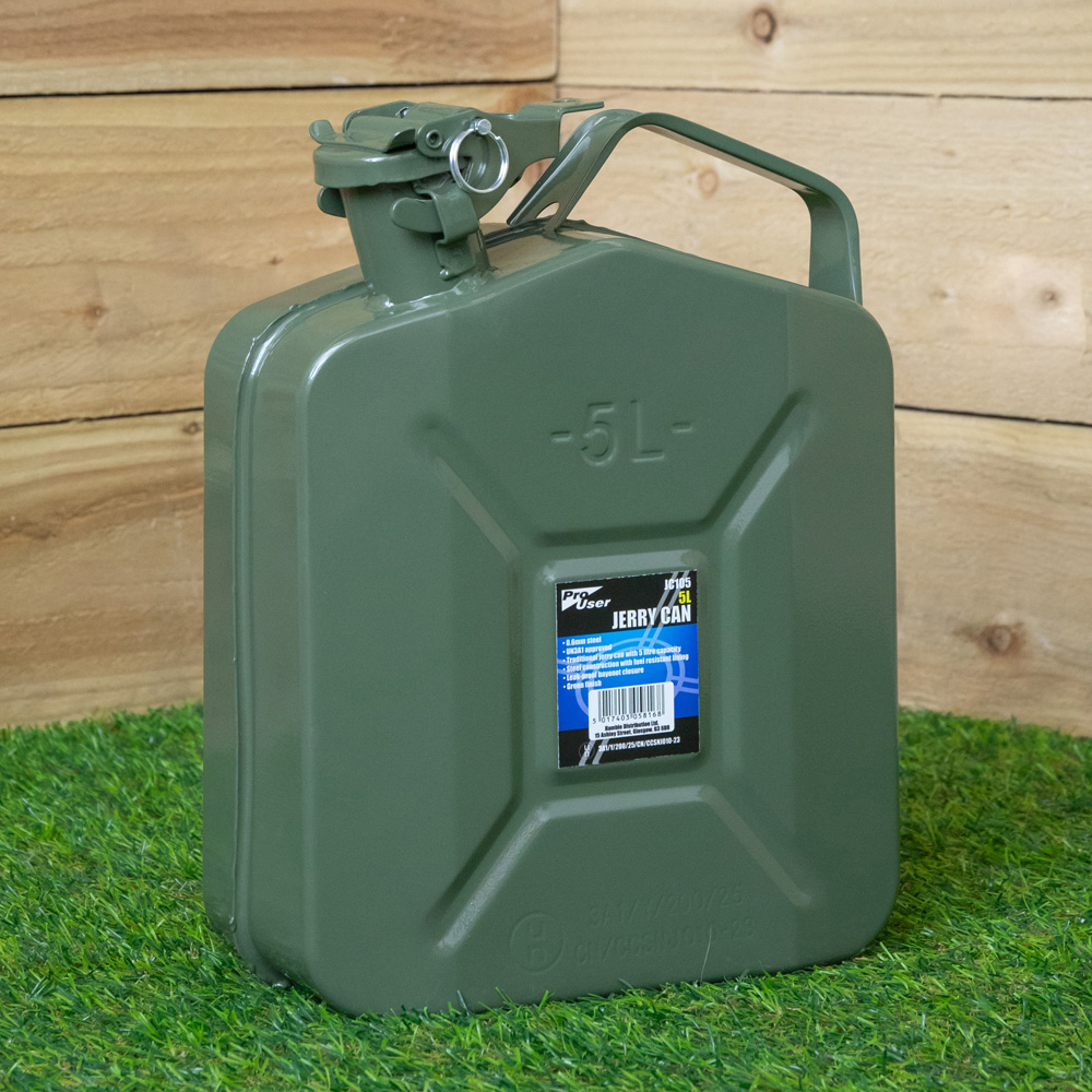 Samuel Alexander Metal Jerry Fuel Can with Leak-Proof Bayonet Closure 5L Image 2