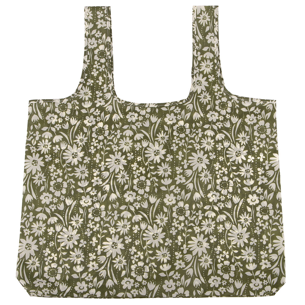Totes Olive Green Floral Print ECO Shopper Bag Image 2