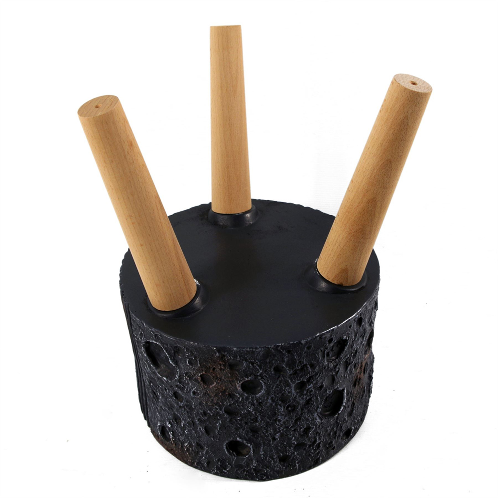 Leaf Lunar Black Fibreglass Composite Indoor Planter with Legs 35 x 24cm Image 5