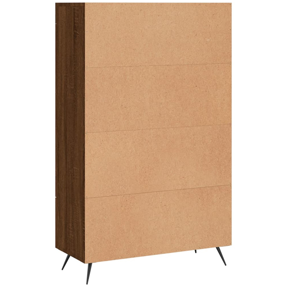 vidaXL 2 Door Single Drawer Brown Oak Highboard Image 8