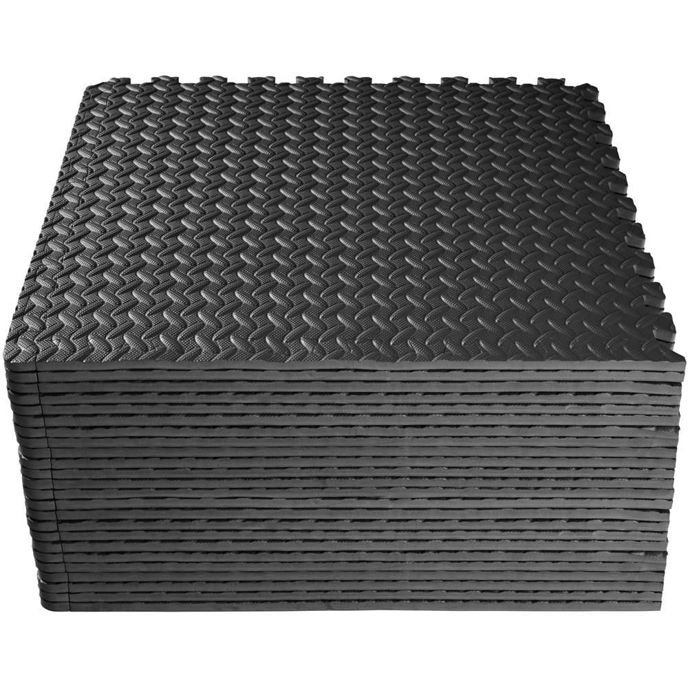 tectake Black Interlocking Gym Mat 24 Pack Image 5