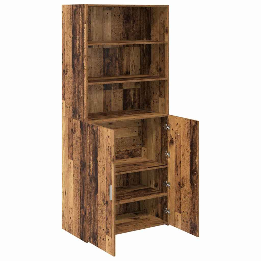 vidaXL 2 Door 3 Shelf Old Wood Sideboard Image 5