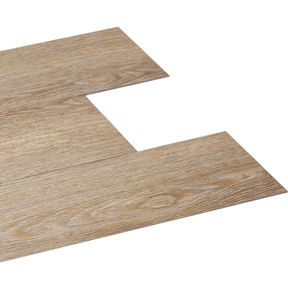 Living and Home Light Brown Rectangle PVC Flooring Self Adhesive 36 Pack Image 3