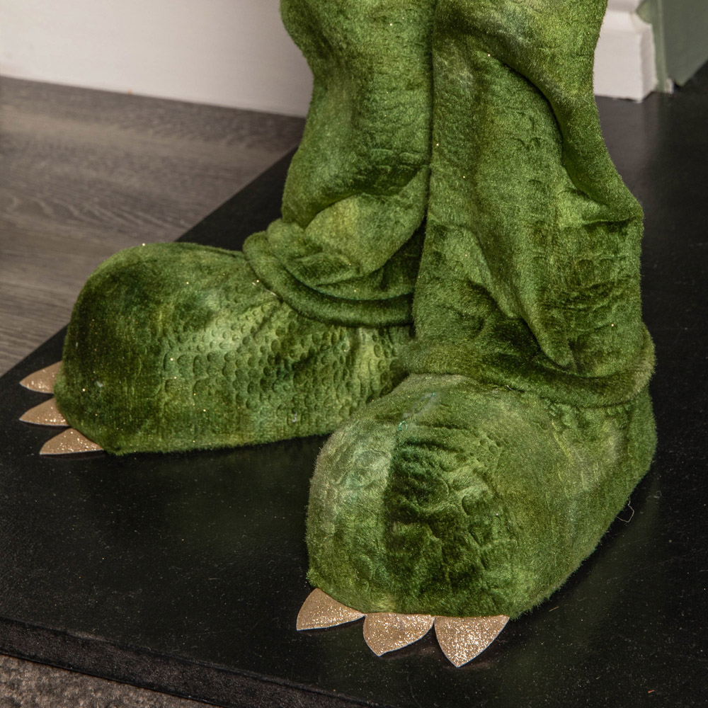 Samuel Alexander Humongous Green Standing Dinosaur with Santa Hat Christmas Decoration 117cm Image 4