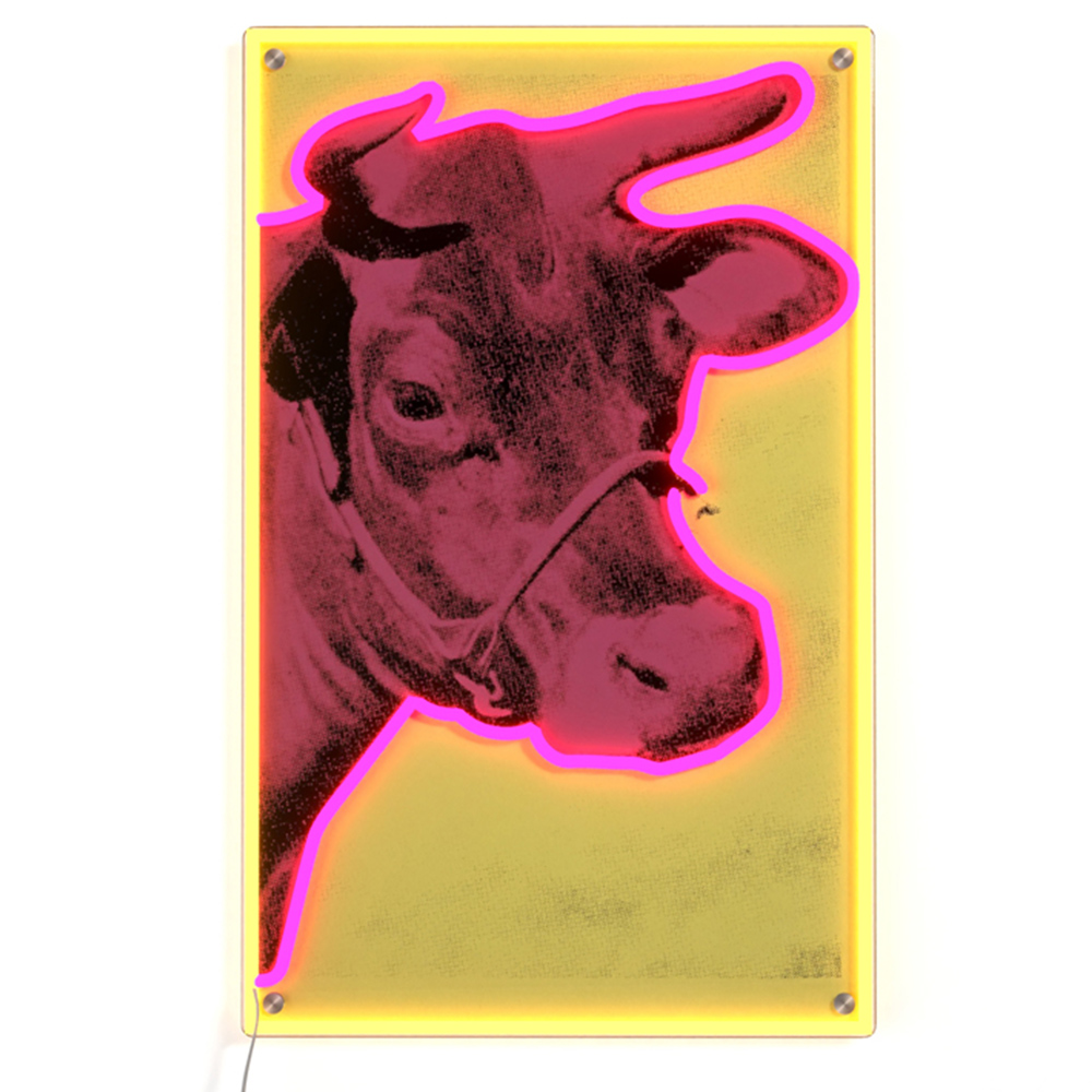 Yellowpop Andy Warhol Cow LED Neon Sign Image 2