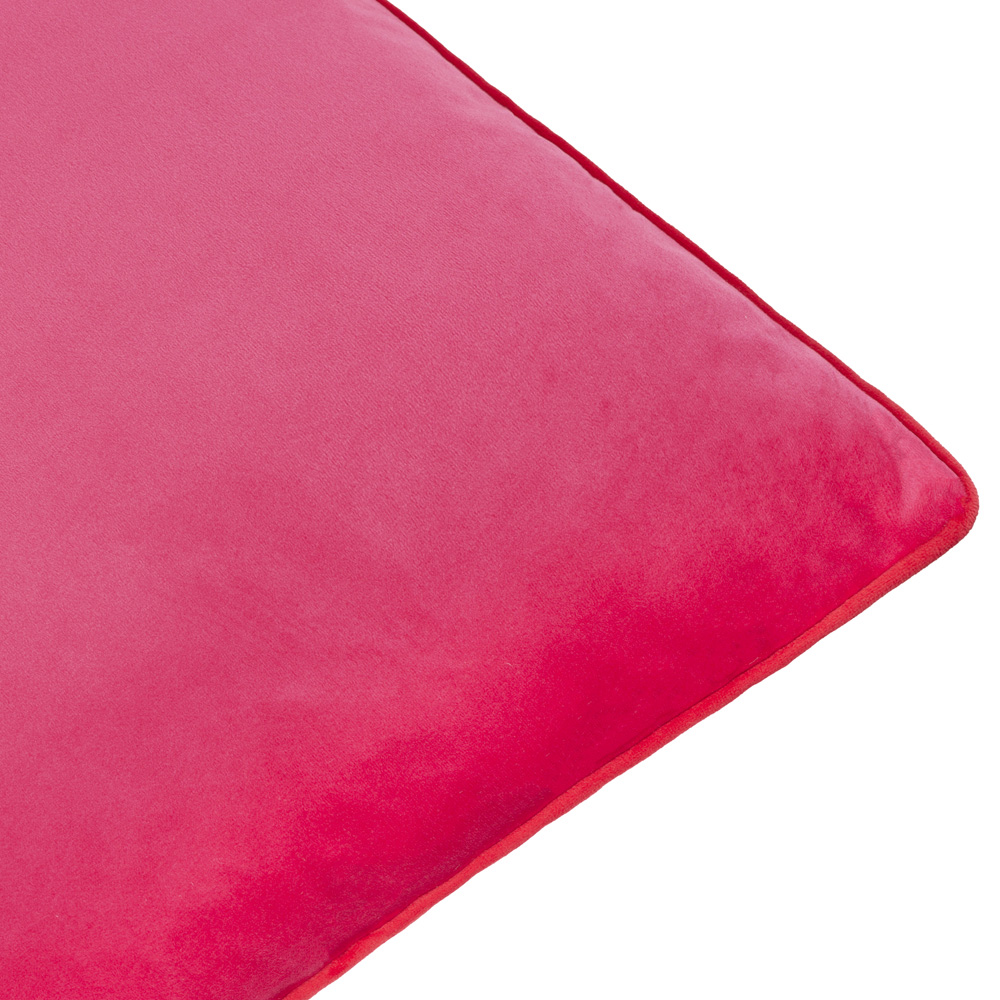 Furn Meridian Pink and Red Velvet Cushion 55 x 55cm Image 5