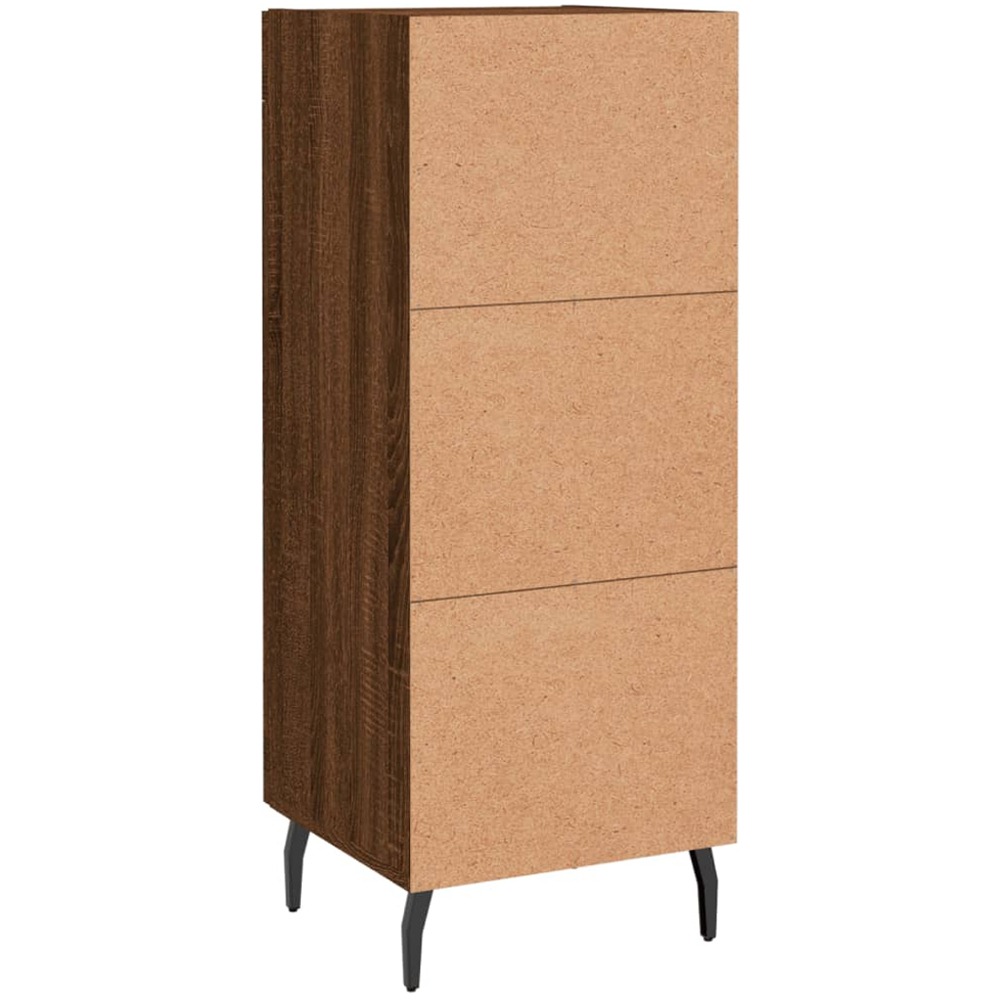 vidaXL Single Door Brown Oak Sideboard with Metal Legs Image 8