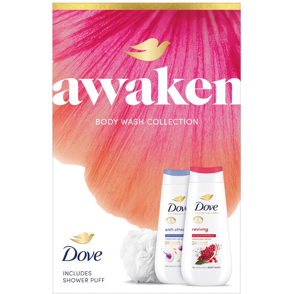 Dove Awaken Revive and Anti Stress Bodywash Duo Gift Set 225ml 3 Pack Image 5
