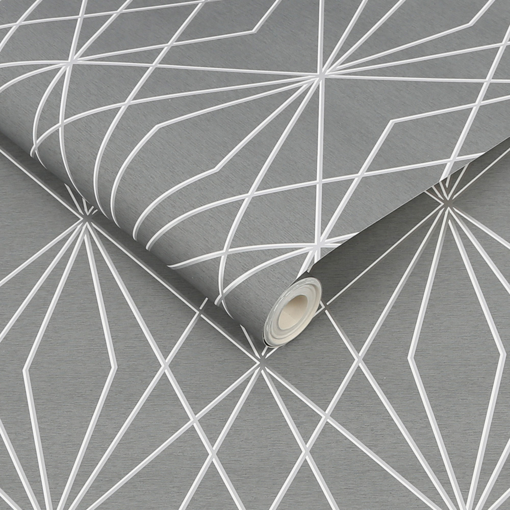 Superfresco Easy Laser Grey and Silver Wallpaper Image 2