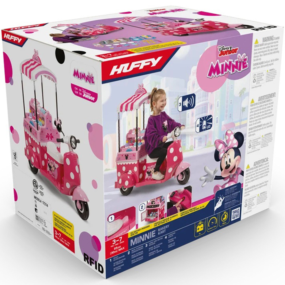 Huffy Pink Disney Minnie Bakery Cart Battery Operated Ride-On Image 9