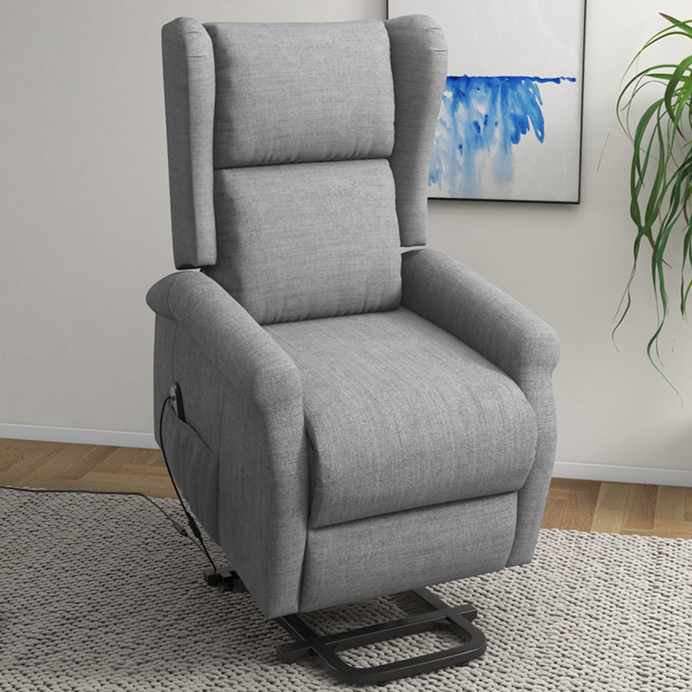 Portland Grey Power Lift Chair with Remote Control Image 1