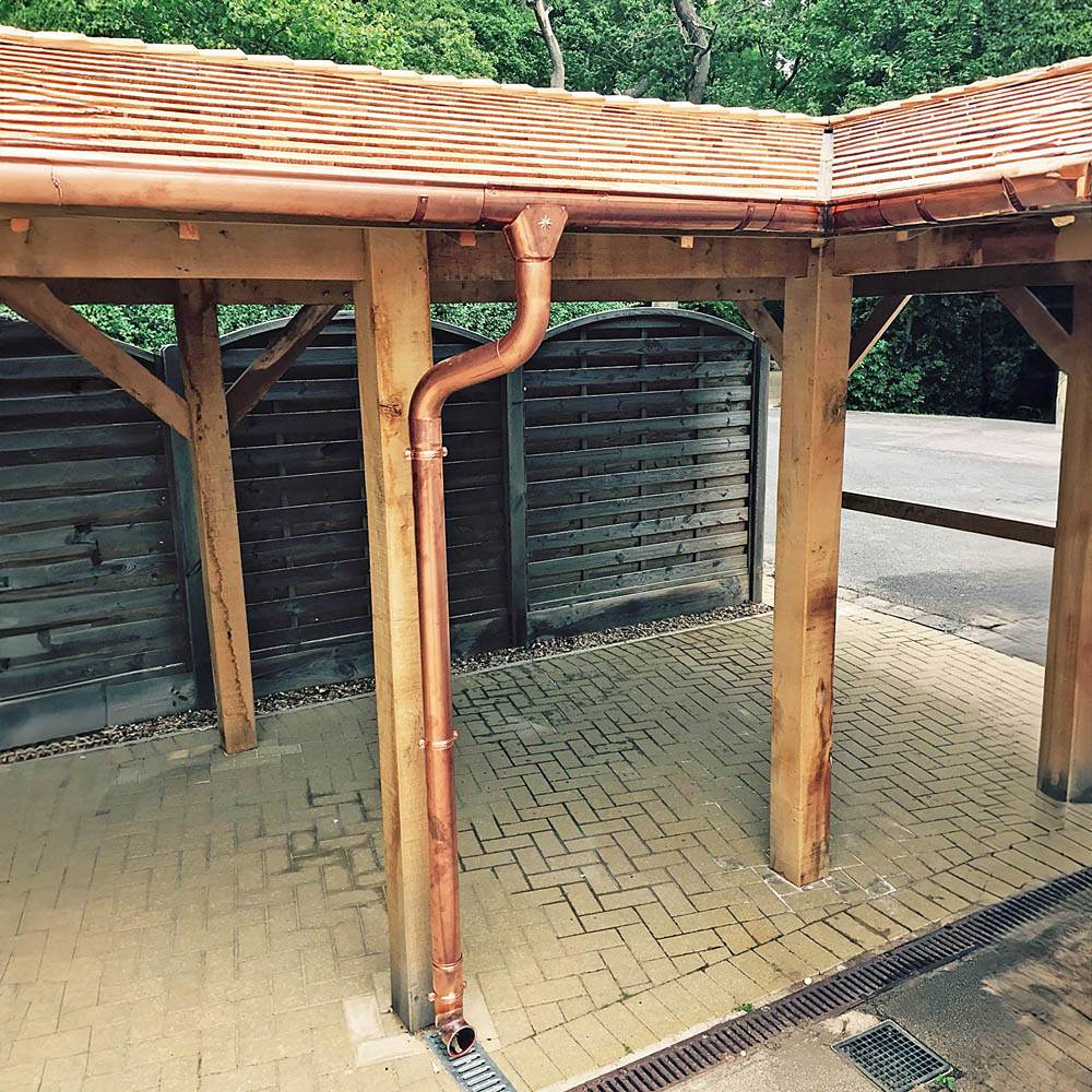 Metal Gutta Half Round 90 Degree Copper Internal Corner Image 3