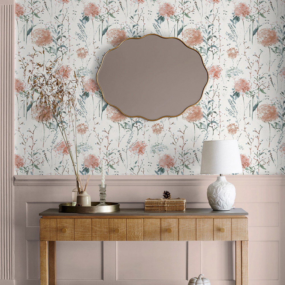 Laura Ashley Pallington Bloom Plaster Pink Wallpaper Image 3