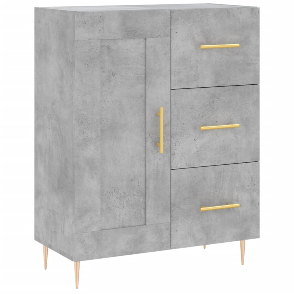 vidaXL 3 Door 3 Drawer Concrete Grey Highboard Image 7