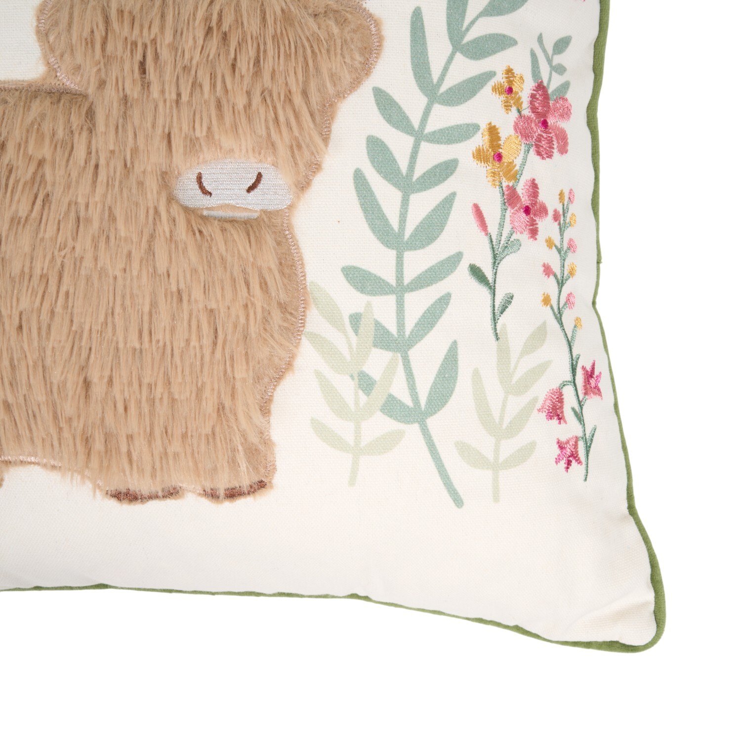Meadow Highland Cow Cushion Image 3