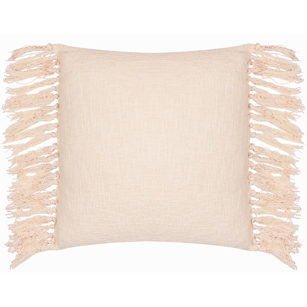 Yard Saku Kilm Red Blossom Fringed Cushion Image 3