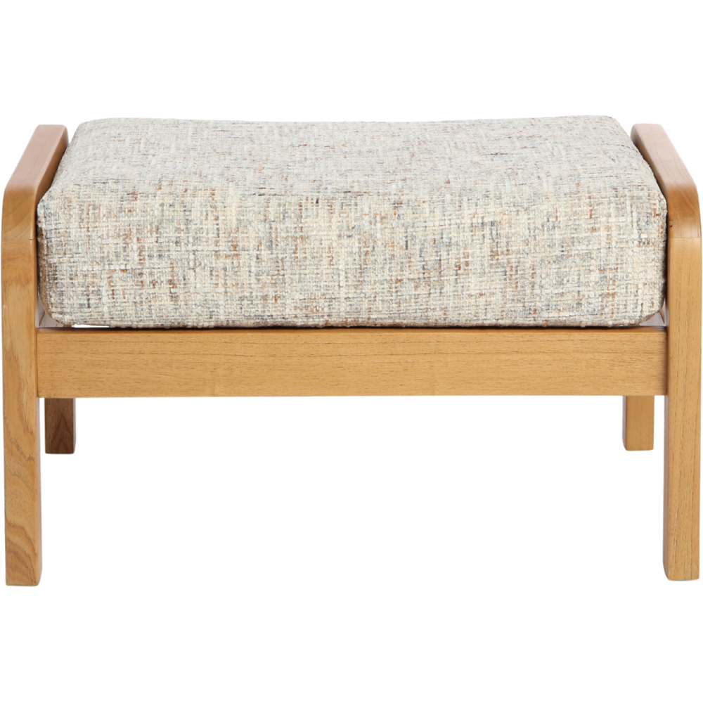 Desser Dubai Light Oak Natural Rattan Farrow Footstool Image 3
