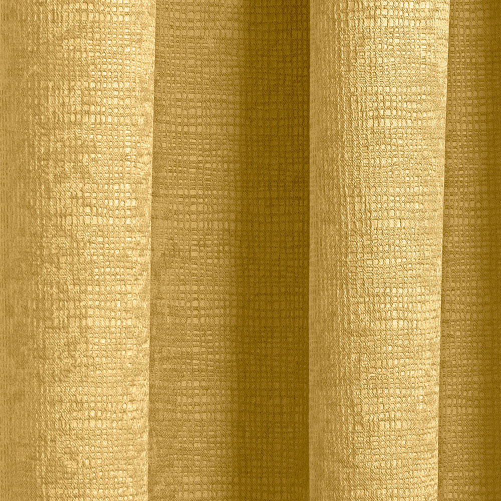 Enhanced Living Matrix Ochre Thermal Pencil Pleat Readymade Curtains 168 x 137cm Image 2