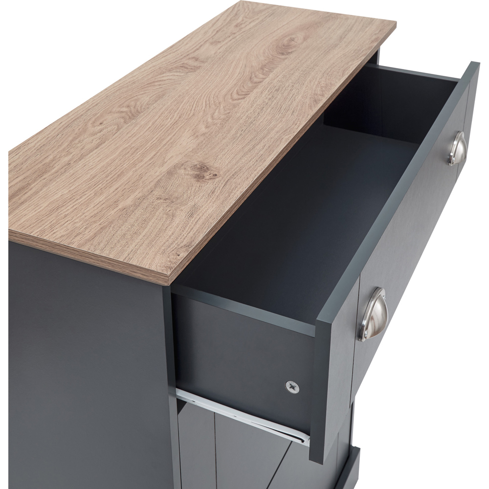 GFW Kendal Slate Blue Deluxe Shoe Cabinet Image 8