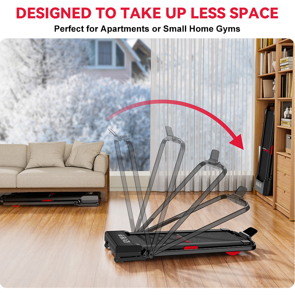Rattrix Y3 Black Auto Incline Foldable Treadmill Image 7