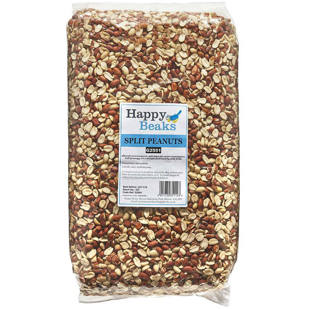 Happy Beaks Aflatoxin Tested Split Peanut Bird Food 14kg Image 1