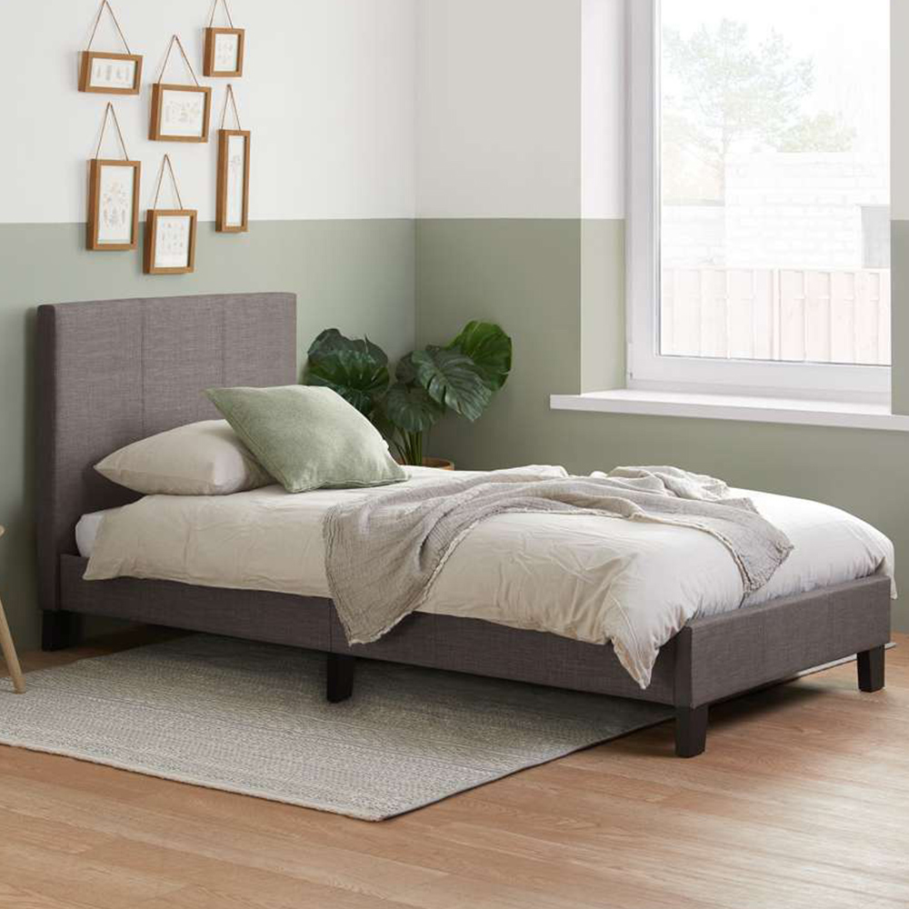 Berlin Small Double Grey Polyester Bed Image 1