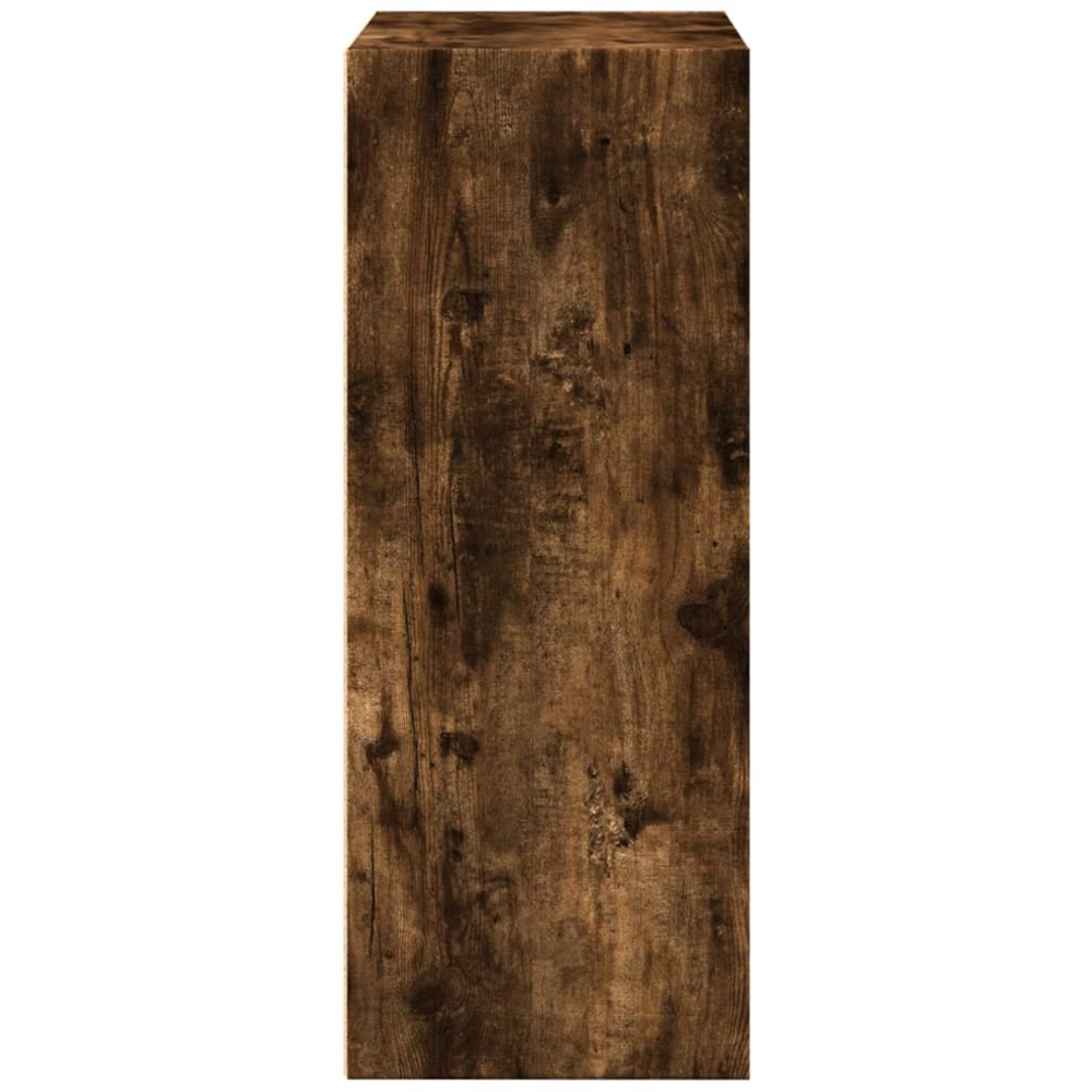 vidaXL 2 Shelf Smoked Oak Bookcase Image 4