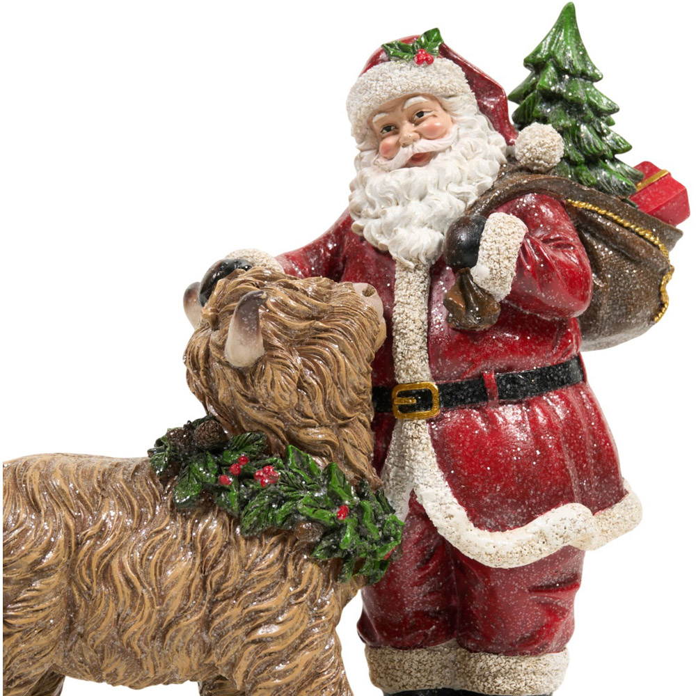 Santa Highland Cow Ornament Image 4