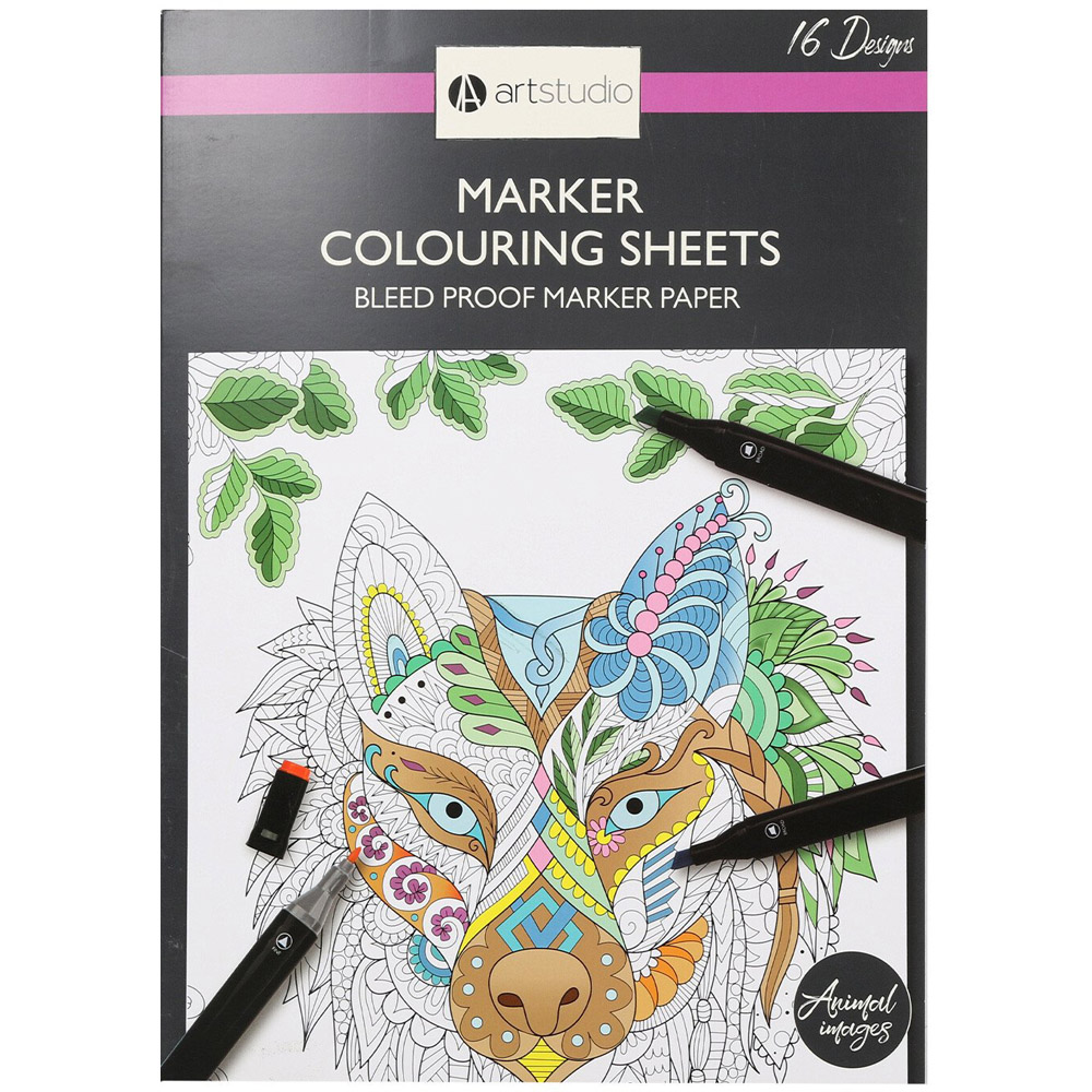 Art Studio Marker Colouring Sheets Image 3