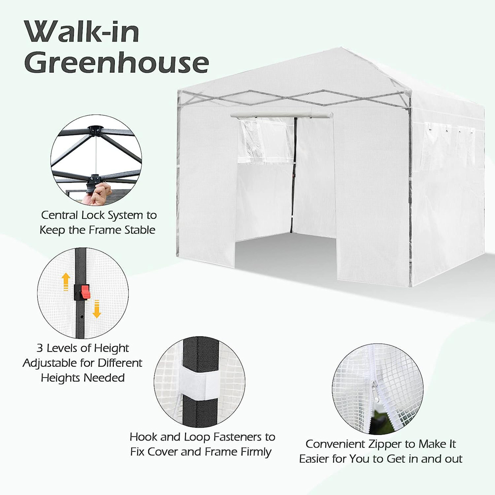 Costway Transparent Portable PE Cover Greenhouse Image 6