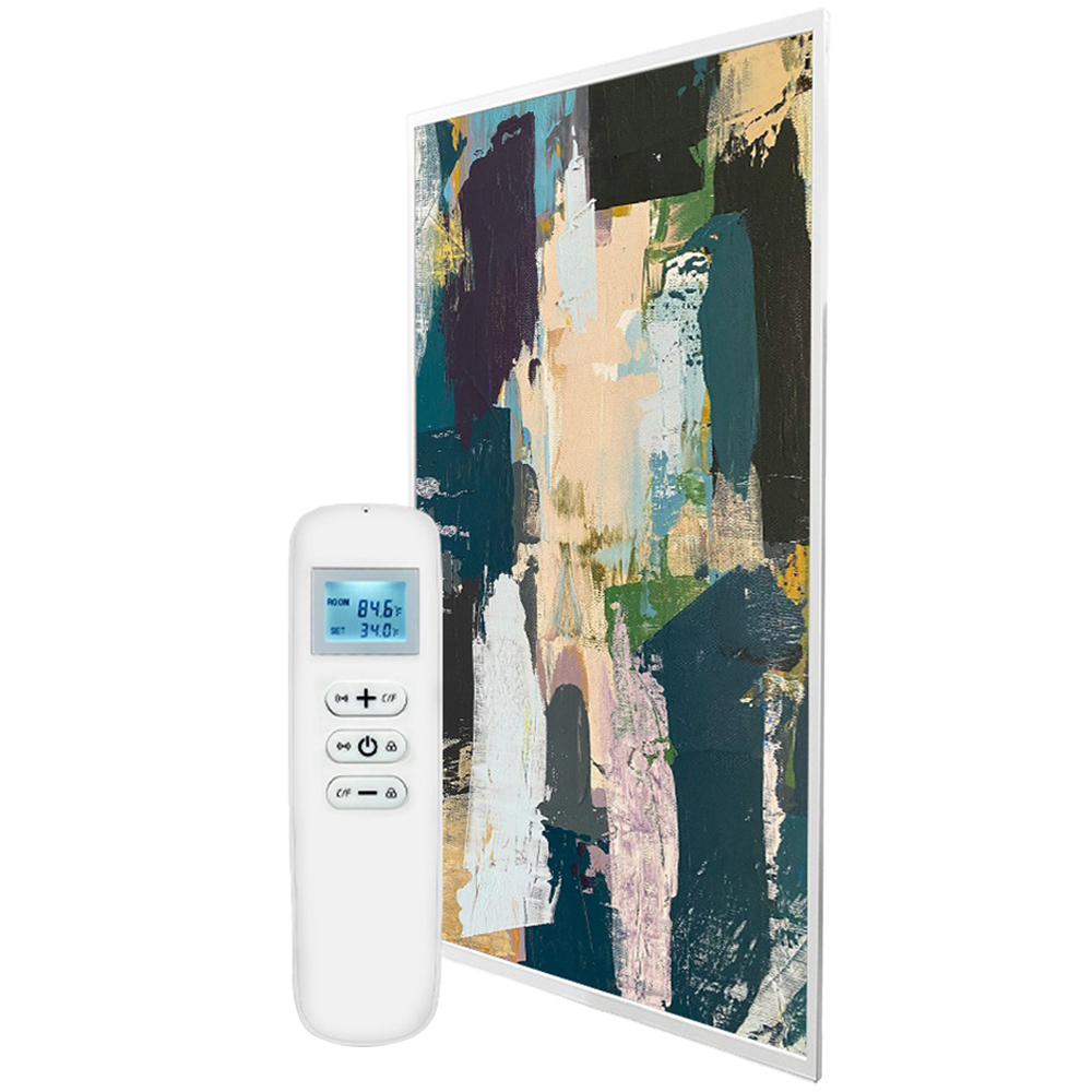 Mirrorstone Classic Nexus 580W Abstract Art Wi-Fi Infrared Heating Panel 595 x 995mm Image 1