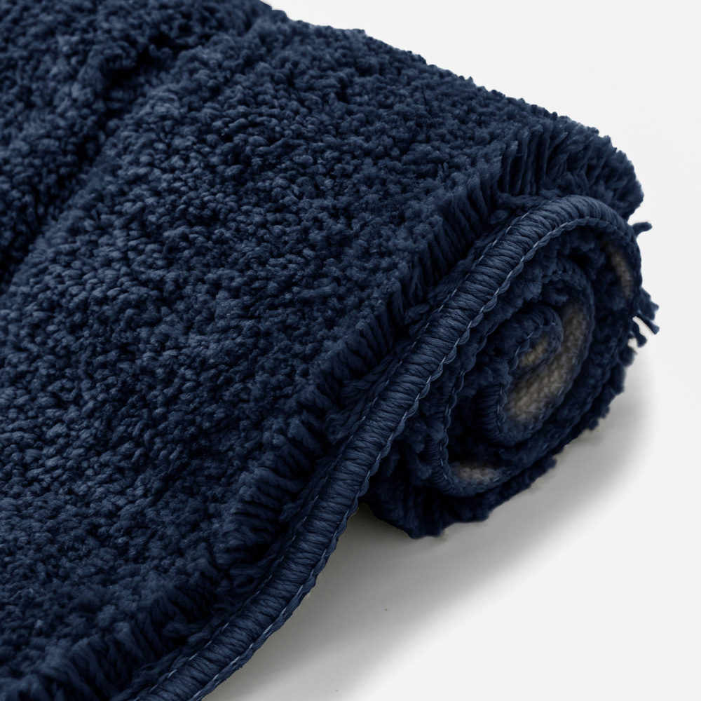 Mayfair Navy Micro Fibre Bath Mat Set Image 5