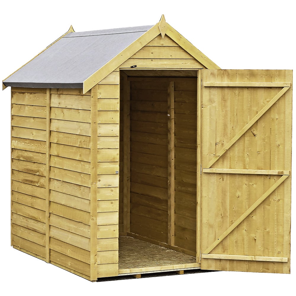 Shire 6 x 4ft Overlap Apex Garden Shed Image 1