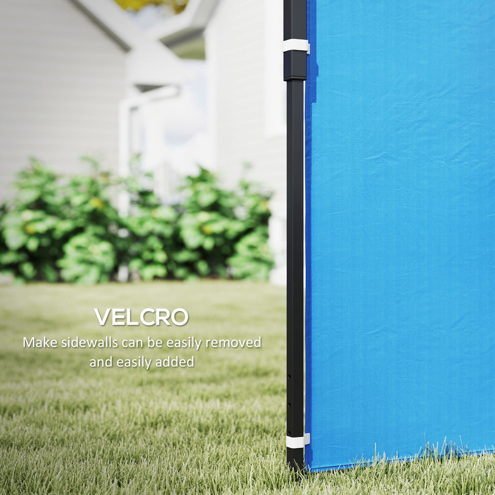 Outsunny Blue Gazebo Side Panel 2 Pack Image 5