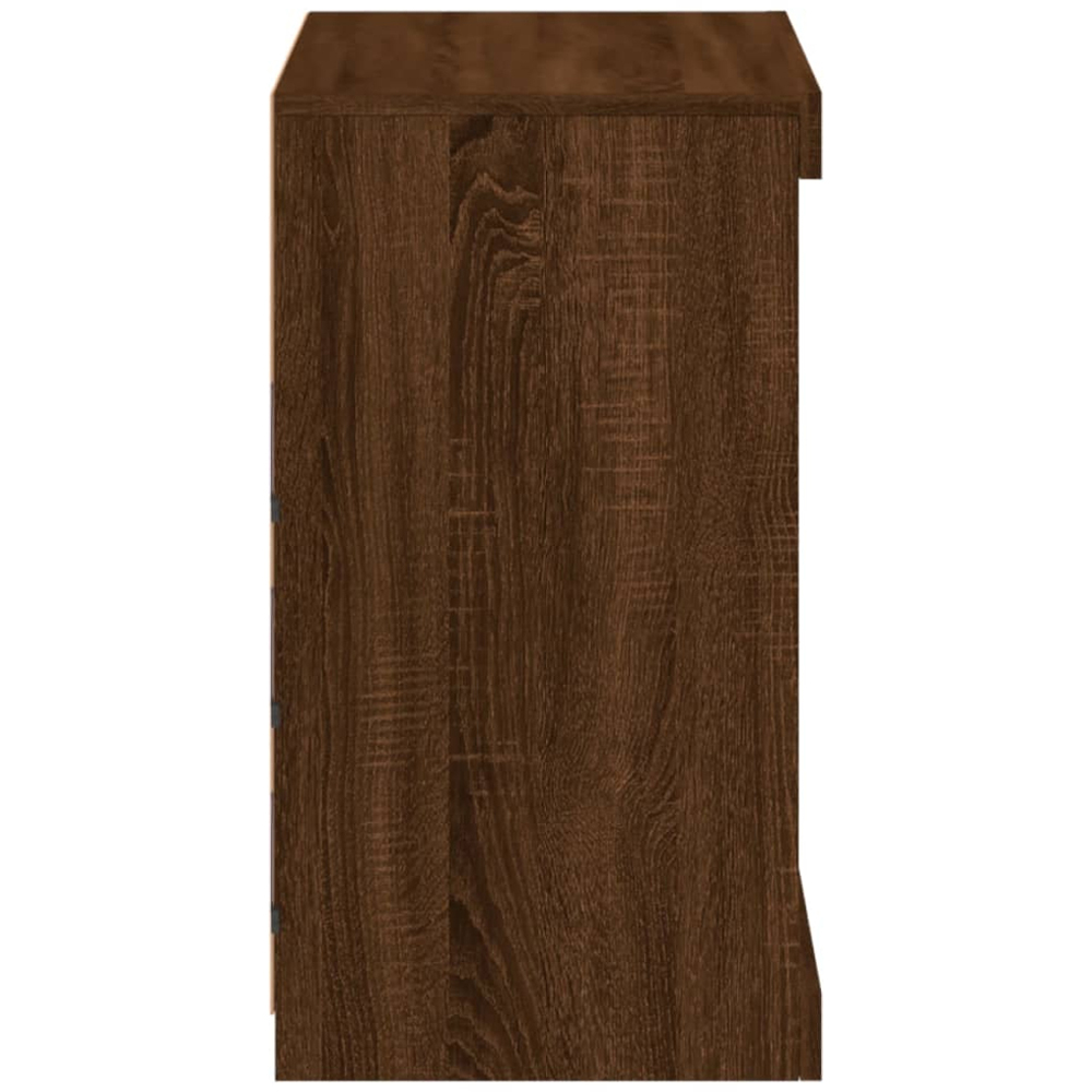 vidaXL 4 Shelf Brown Oak Sideboard with RGB LED Lights Image 7