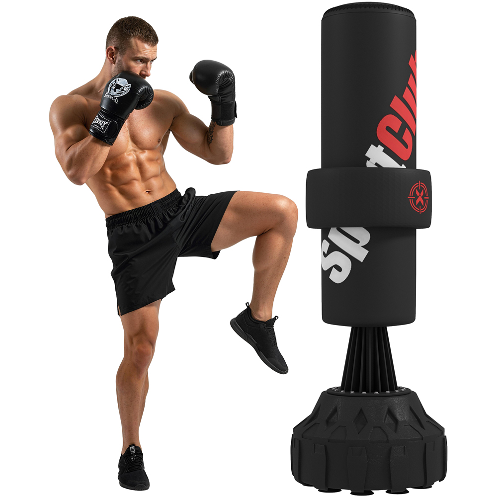 SPORTNOW Freestanding Boxing Punching Bag with Stand and Hand Wrap 175cm Image 3