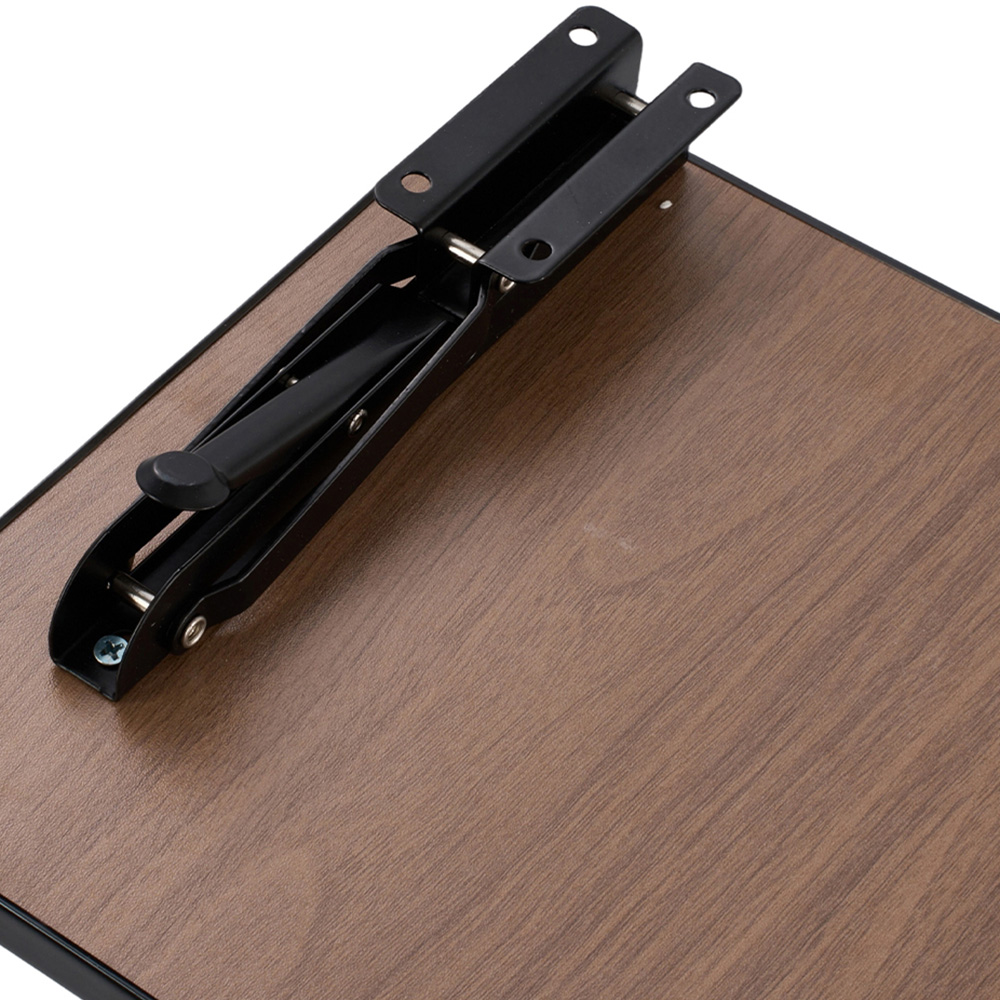 Living and Home Black Wall Mounted Folding Table with Iron Brackets 52 x 24cm Image 4