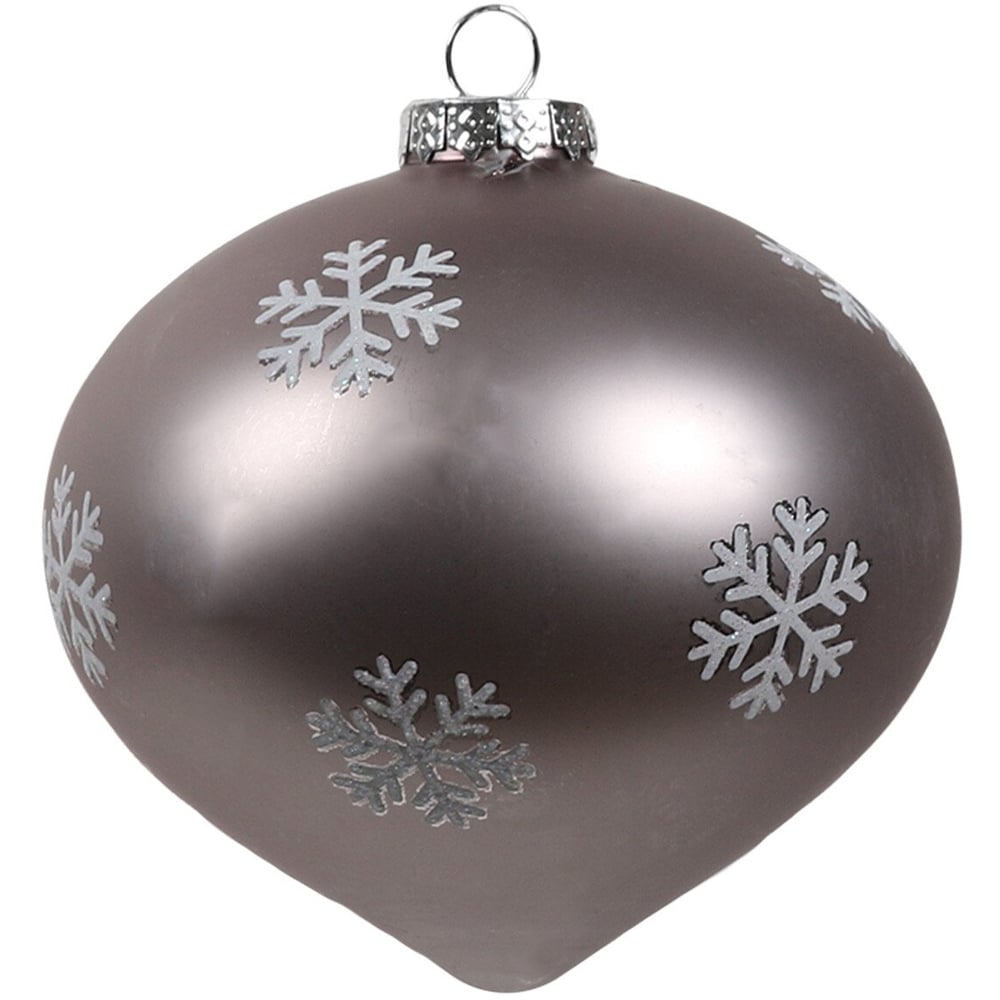 Mauve Snowflake Bauble - Mauve Image 3