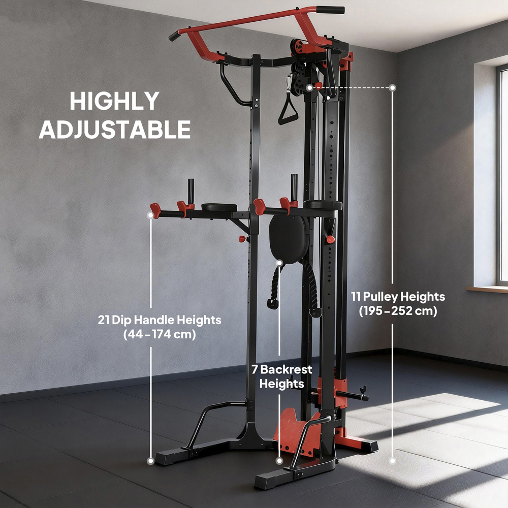 SPORTNOW Multi Function Power Tower Workout Station with Dip Station Image 6