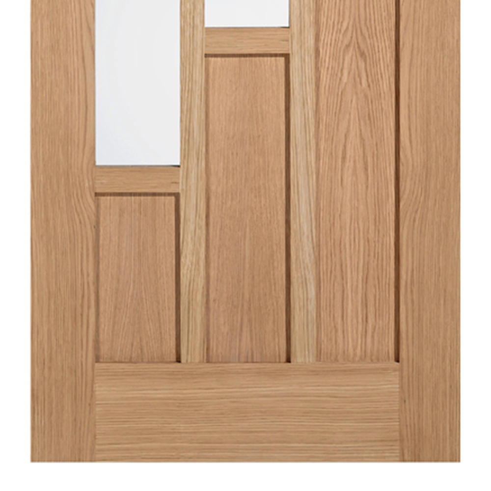 LPD Doors Coventry Oak Pre-Finished 3 Panel Glazed Internal Door 1981 x 838mm Image 3